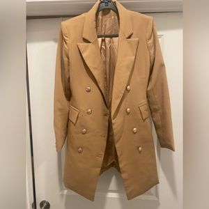 * NEVER WORN * Lulus Captain’s Blog Tan Double-Breasted Coat